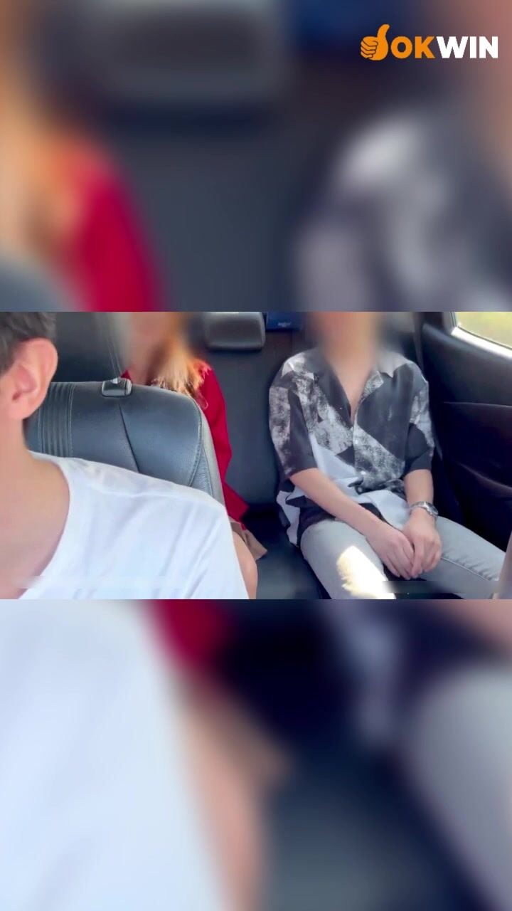 Dâm nữ vú bự nứng lồn cùng bạn trai sờ mò bú cặc public trên taxi phía sau a tài xế 2